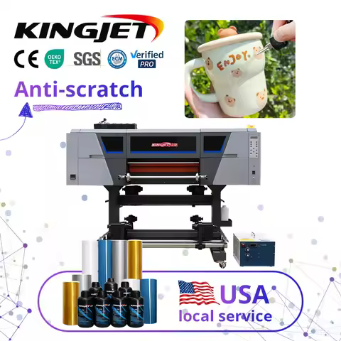 60cm Imprimante UV DTF Printer Integrated Ab Film 3 I3200 Heads 60cm All In One Roll To Roll UV DTF 