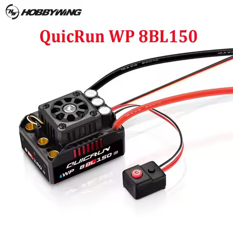 HOBBYWING QuicRun WP 8BL150 G2 3-6S 150A Brushless ESC for 1/8 RC Model Car LCD LED ESC Program Card