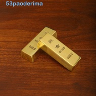 PAODERIMA Gold Bar Ornaments, Alloy Craft Solid Simulation Gold Brick, Multipurpose Carved Handicraft Lucky Gold Bar Business