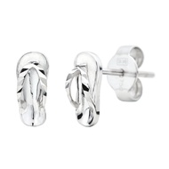 Poh Heng Jewellery 18K White Gold Slippers Earrings