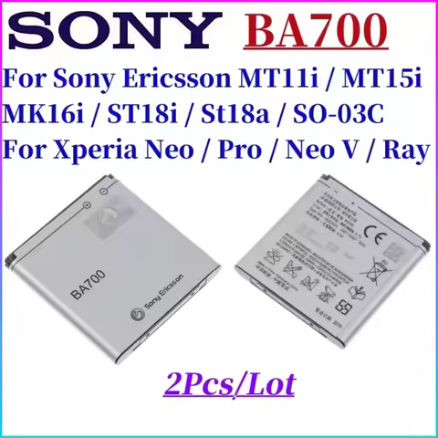 1-2pcs Original BA700 Li-ion Battery For Sony Ericsson MT11i MT15i MK16i ST18i St18a SO-03C For Xper