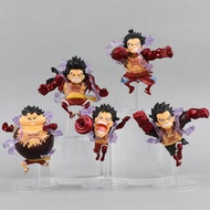 Pirate Q Version5Luffy Gear 4 Monkey King Action Figure Scene Model Figurine Toy