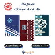 Custom Name of the Quran A5 A6 Size Hardcover Quran Cover Color Block