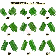 Set 5 keping penyambung skru jenis kimpalan udara 2EDGRKC 5.08mm, penyambung skru 15EDGRKC 5.08MM 2E
