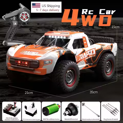 Q130B 1:14 Scale 4WD Brushless Power High-Speed Car 2.4G Remote Control Cars with Lights 70km/h Mode