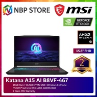 MSI Katana A15 AI B8VF-467 15.6'' FHD Gaming Laptop ( Ryzen 9 8945HS, 16GB, 512GB SSD, RTX 4060 8GB,