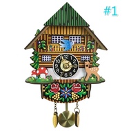 1PCS Antique Wooden Cuckoo Wall Alarm Clock Bird Time Bell Swing Watch Home Decor