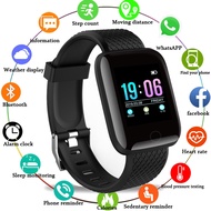 Smart Watch Men Women Message Reminder Blood Pressure Connected Bluetooth Mobile Phone Sports Kids Smartwatch 116Plus relojs