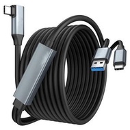 包送貨 -Type-C VR串流連接線 10GB高速傳輸彎頭智能設備線，適用於Meta Quest 2 / 3 / PICO 4 / Apple Vision Pro / PSVR 2 (5m)