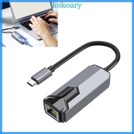 KOK Type C USB to RJ45 Ethernet LAN Networking Adapter Cable 2 5G Ethernet Adapter