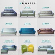 Homiest 3 Seater / L-Shaped Sofa / Leathaire / Fabric Linen / Colour Selection