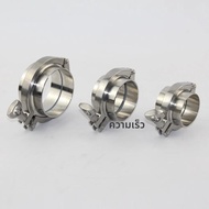สแตนเลส SUS SS 304 triclamp สุขาภิบาลหน้าแปลนท่อเชื่อม Ferrule + Tri Clamp + PTFE หรือปะเก็นซิลิโคนช