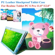 Leather casing Realme Tablet PC S Pro 11.0 inch 12.0 inch kids cartoon flip cover case