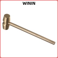 WININ Gavel, Yellow Brass Hammer, Judge Auction Prop Judge Hammers Company