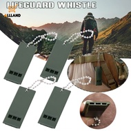 Outdoor Multiple Audio Survival Whistle/ Portable 3-Frequency Whistle with Key Chain/ Camping Hiking Sport Referee Practical Tool