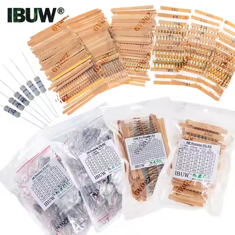 1/2W 1W 2W 3W Resistance 5% Metal Film Resistor Assortment Kit Set 30Kinds Each 5/10PCS 1R~750R 1K~8