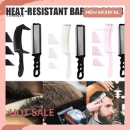 TRD Haircut Clipper Comb Anti-static Haircut Comb 2pcs Professional Barber Haircut Fade Comb Set – C