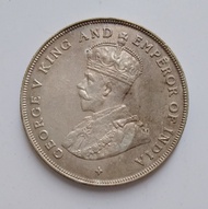 1920年英屬海峽殖民地壹圓流通銀幣-英屬印度鑄造