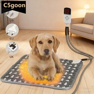 C5GOON 30-50C Waterproof Pet Heating Pad With Timer Cat Dog Heated Mat Temperature Adjustable Electr