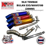 NLK EXHAUST EKZOS EXZOS EJOS TEMBAK BULAN DIAMOND BIG CORK MUNCUNG 28MM EX5 DREAM/ WAVE100 / WAVE100