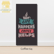 Aesthetic Wall Decoration for Living Room Coffee 111 - Coffee 64, 10 x 20 cm