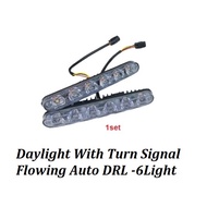Daylight 6 LED Car DRL Daytime Running Light + Signal Running Lamp