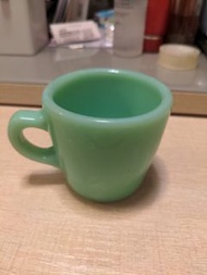 清屋現貨 Fire king restaurant ware straight mug jadeite 罕見古董翡翠色咖啡玻璃杯 vintage