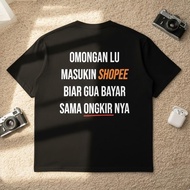 Watosu Kaos Tshirt I'm going to shopee to pay Tee cotton 24s