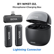 ไมค์ BOYA BY-WM3T2-D/U Wireless Lavalier Microphone Noise Cancelling Mic for iPhone Android Camera L