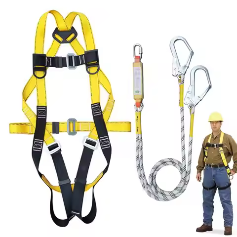 Anti-Fall Safety Belt 5-point High Altitude Work Safety Harness Full-Body Safety Belt Tree Climbing 