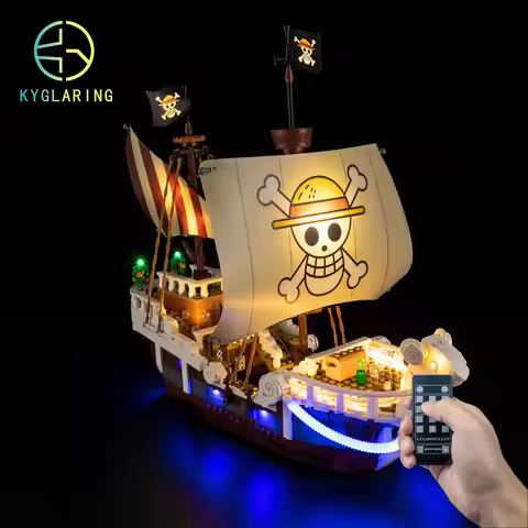 Kyglaring Led Lighting Set Diy Toys for Lego The Going Merry Pirate Ship 75639 Building Blocks (No M