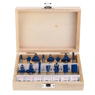 15Pcs 1/4 Inches Router Bit Set Electric Wood Trimmer Bit Wood Working Milling Cutter Bit Wood Route