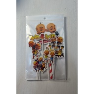 Cake Topper UPIN&IPIN/ Cake Decoration UPIN&IPIN/Topper Happy Birthday