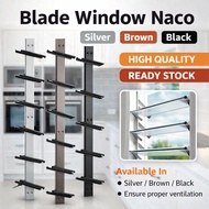 Heavy Duty (1pair/2pcs) Aluminium Naco Window Tingkap Naco Single/Double WINDOW LOUVER CERMIN NAKO 百