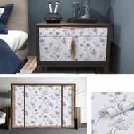 1 Roll Floral Peel And Stick Wallpaper Blue Flower Contact Paper Self Adhesive Removable Modern Wall