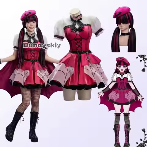 KS*18Monster Hschoolgh Draculaura Fanmade Goth Lolita Dress Cosplay Costume Anime Character Outfit H
