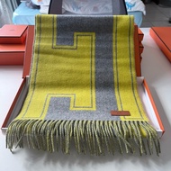 Hermes 大H圍巾 黃色