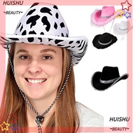 HUISHU Cowgirl Hat Funny Performance Women Sequin Costume Party Sequin Cowgirl Hats