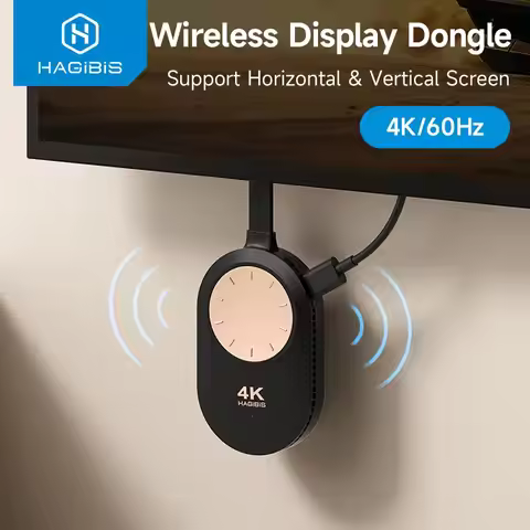 Hagibis Wireless HDMI-Compatible Display Dongle Adapter 4K@60Hz Wireless Extender for Laptop PC Smar