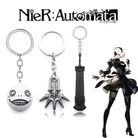 Game NieR:Automata Keychains 2B YoRHa Weapon White Promise Emir Robotics Keyrings Pendant For Men Wo
