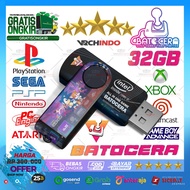 Flashdisk 32GB Game Batocera Retrobat Emulator/ - All in One Games Retro Emulator Console 