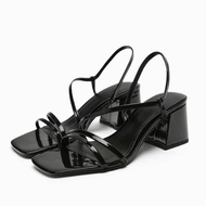 Genuine NEW Spain ZARAˉ 2024 Summer New Chunky Heel High Heel Back Strap Fashion Versatile Simple St
