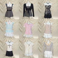 Liz lisa top, neopolitan pink, milkmaid top, batwing floral, coquette tanktop, axes femme, drea my m