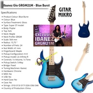 PROMO- GITAR IBANEZ GIO GRGM21M BLT - RG MIKRO 6 STRINGS BLUE BURST