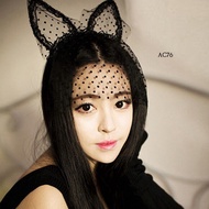 Cute Headband Rabbit Ear Model Black Lace Ac76