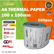 SAVE COST A6 Thermal Sticker Thermal Paper Shopee Waybill Shipping Label Consignment Note Sticker 100*150mm / 10*15cm