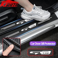 KIA GT Line Car Door Sill Protector Anti-Scratch Door Threshold Mat Scuff Plate Auto Door Pedal Guar