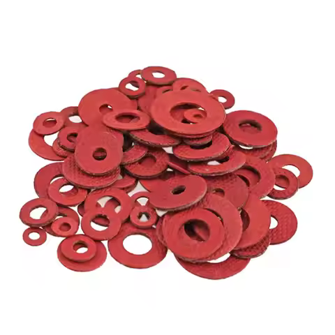 200~1000pcs M2 M2.5 M3 M3.5 M4 M5 M6 M8 Red Steel Paper Fiber Insulating Flat Washer Insulation Plai