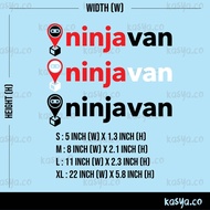 NINJA VAN custom vinyl cutting sticker