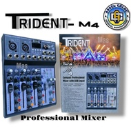 Trident M4 Mini Mixer Interface Paths 4 channel Premium Mic